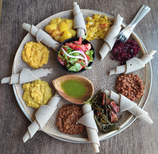 The foods eaten by the people of Ethiopia