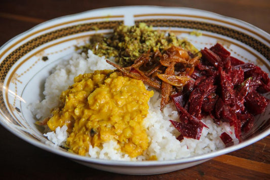 The foods eaten by the people of Sri Lanka