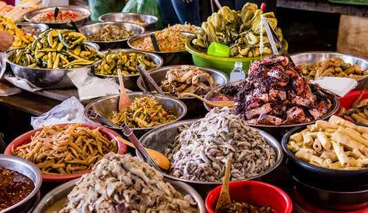 The foods eaten by the people of Cambodia