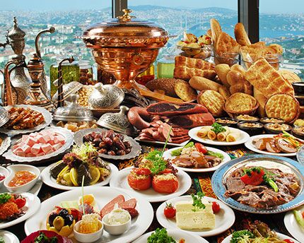 The foods eaten by the people of Turkey