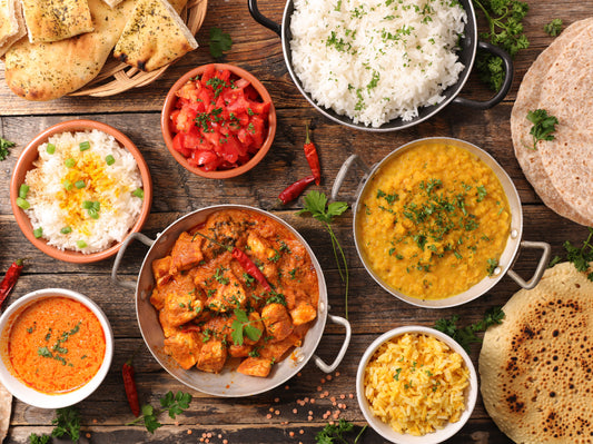 The foods eaten by the people of India